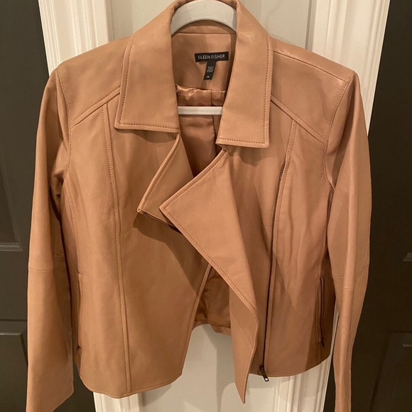 REAL leather jacket!! Eileen Fisher - Picture 2 of 7